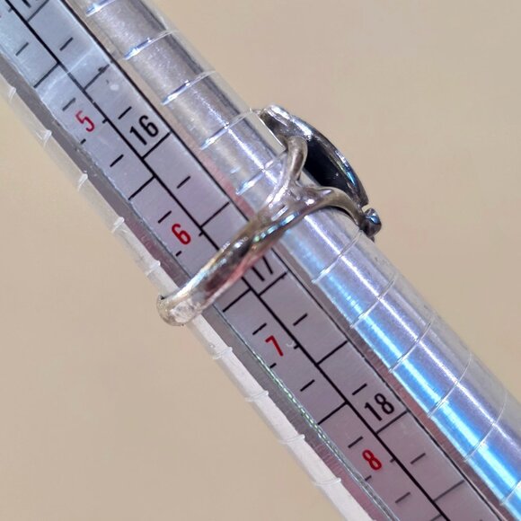 VTG Handmade Southwest Native American Oval Turquoise Sterling Silver Ring 6.25 - Picture 12 of 13